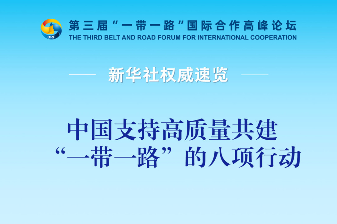 習(xí)近平宣布中國(guó)支持高質(zhì)量共建“一帶一路”的八項(xiàng)行動(dòng)